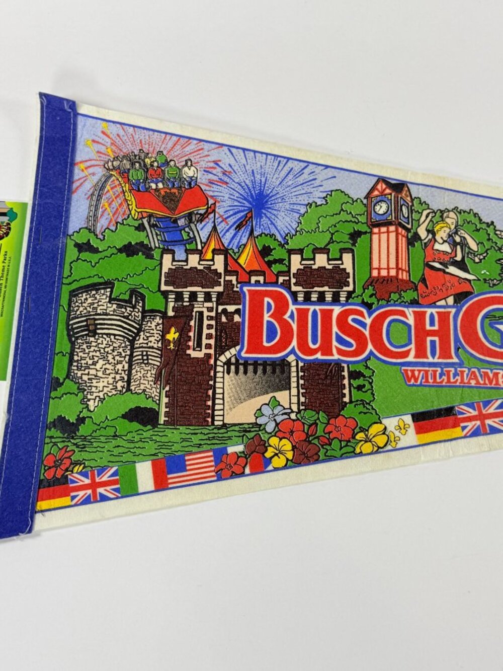 Busch Gardens Pennant Poster Fabric Souvenir Williamsburg Anheuser Busch Good - Picture 3 of 7